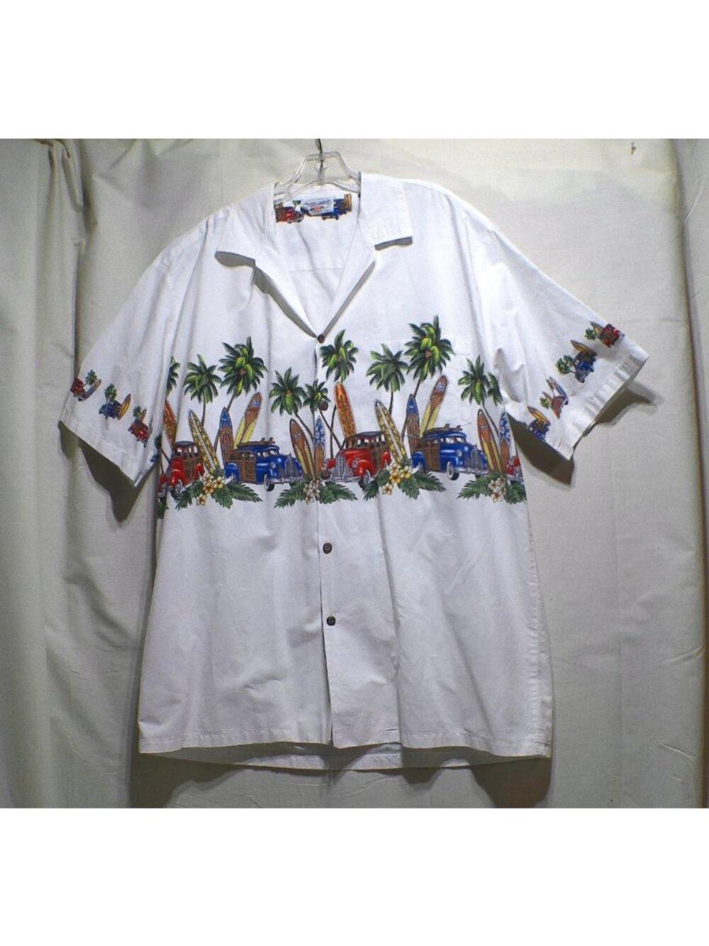 Pacific Legend Apparel Shirt Hawaiian Surf Boards Cars XL